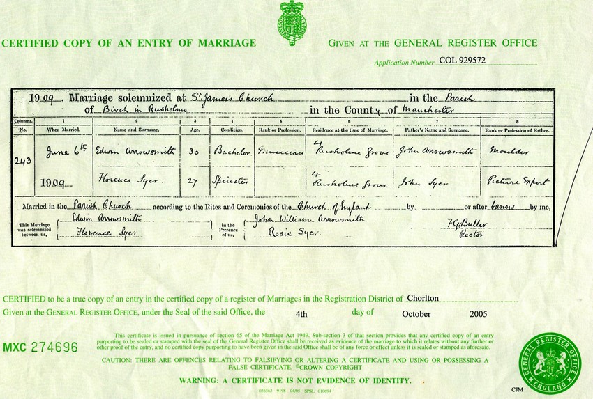 marriage certificate